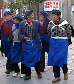 Naxi Ladies Stroll Home on The California Native Yunan China Tours